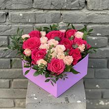 Цветочная композиция из Розы в коробке #REPLACE_PRED# Тырныаузе