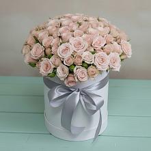 Цветочная композиция из Розы в шляпной коробке #REPLACE_PRED# Тырныаузе