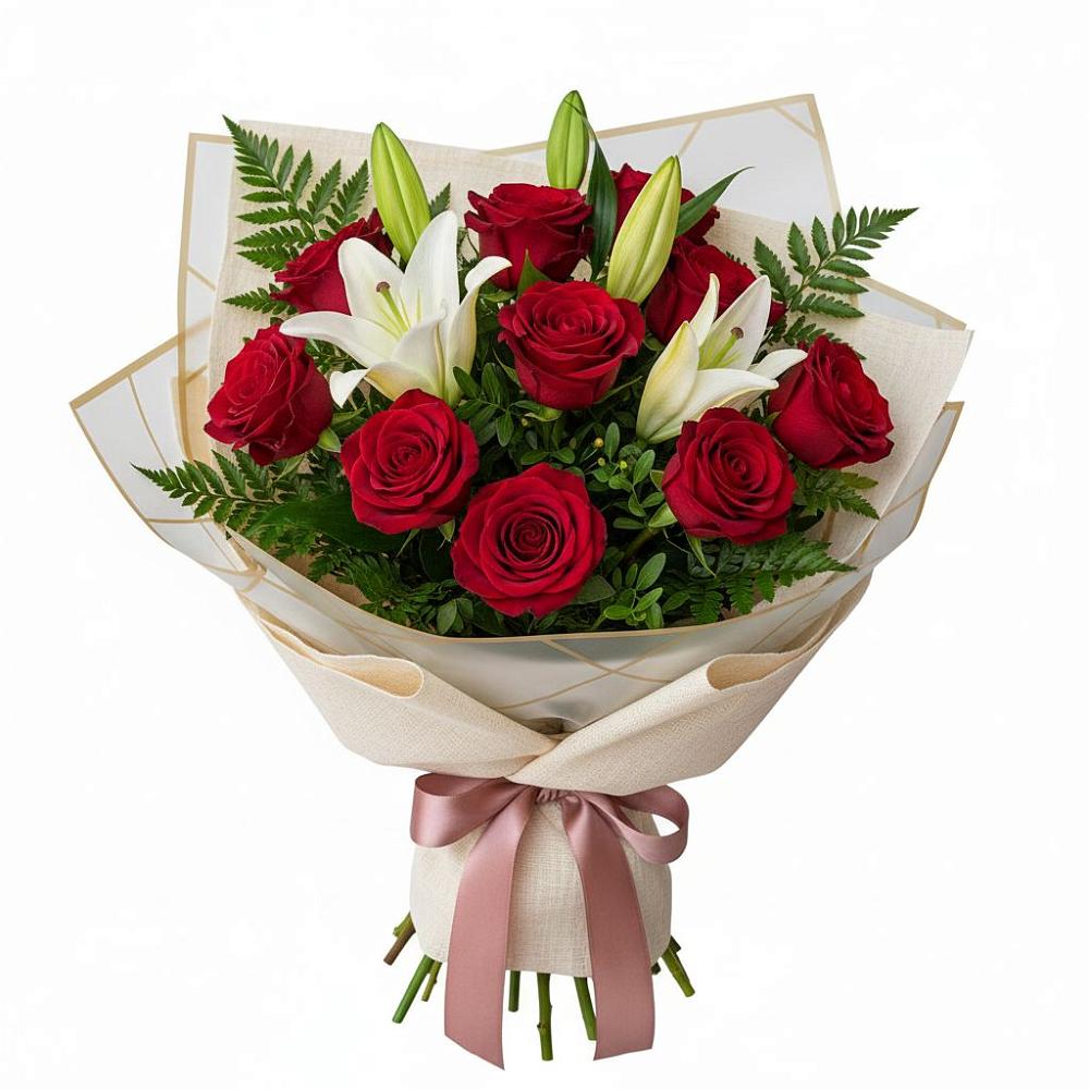 Букет цветов из: Лилии и Розы в Тырныаузе