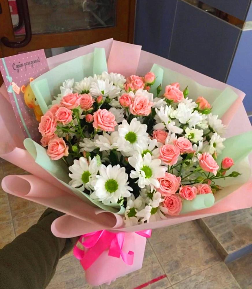 Букет цветов из: Розы и Хризантемы в Тырныаузе