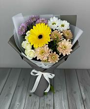 Букет цветов из:  Розы, Герберы и Хризантемы в Тырныаузе
