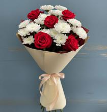 Букет цветов из:  Розы и Хризантемы в Тырныаузе