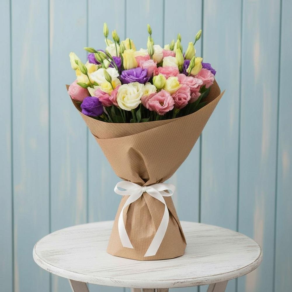 Букет цветов из: Лизиантусы в Тырныаузе