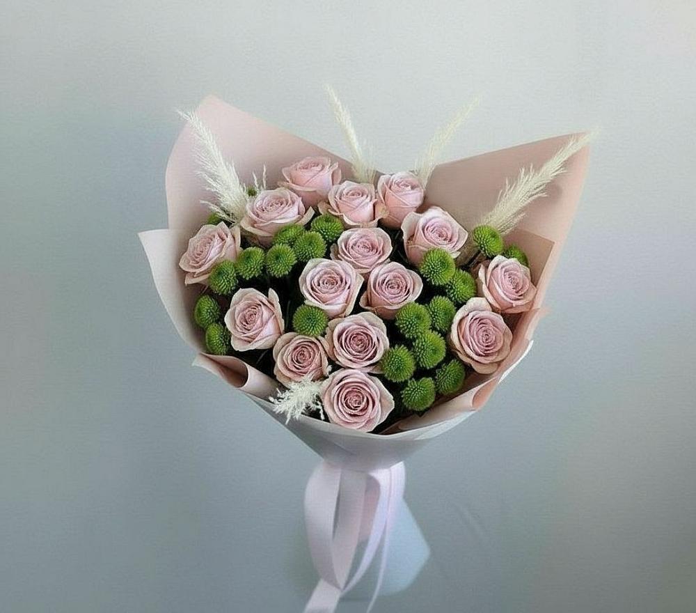 Букет цветов из: Розы и Хризантемы в Тырныаузе