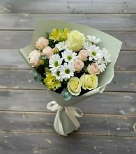 Букет цветов из:  Альстромерии, Розы и Хризантемы в Тырныаузе