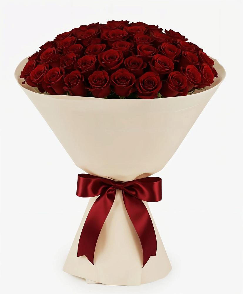 Букет 101 Бордовая роза Блэк Бакарра в Тырныаузе