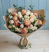 Букет цветов из:  Альстромерии и Розы #REPLACE_PRED# Тырныаузе